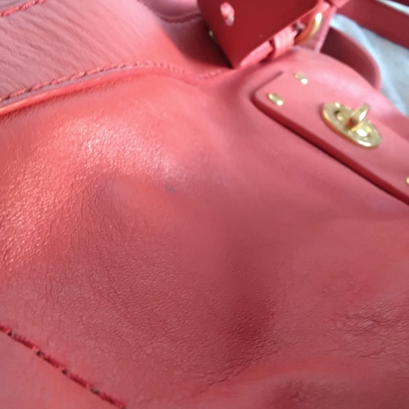 Marc by Marc Jacobs Leather Strawberry Totally Turnlock Satchel Crossbody - Picture 14 of 16